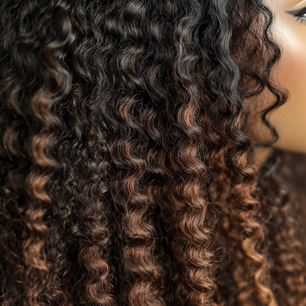 Finesse Luxury Wig - Black Ombre Deepwave Glueless Thin Lace Front Wig Unit