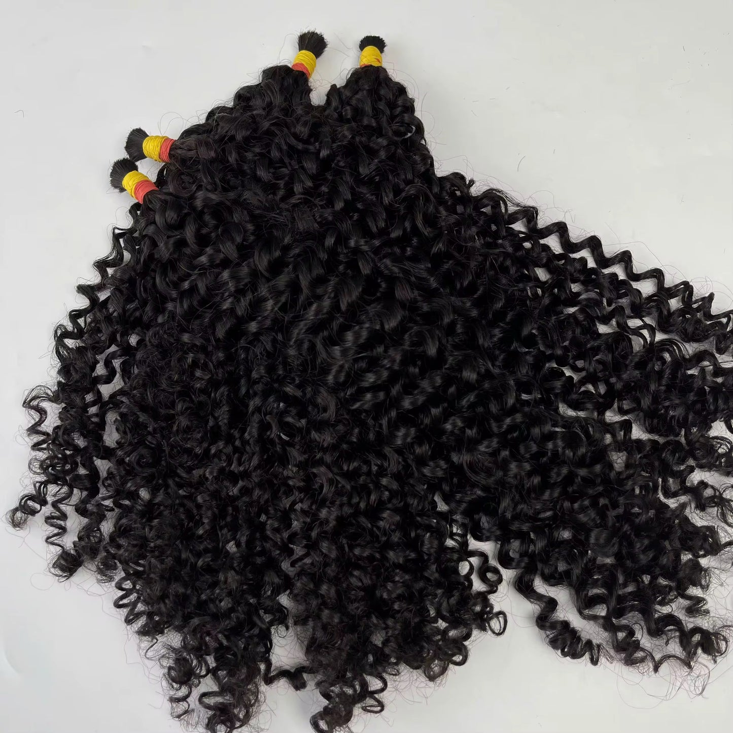 Finesse Luxury Hair- Deep Curly Natural Black Bulk Virgin Human Hair For Boho Braids
