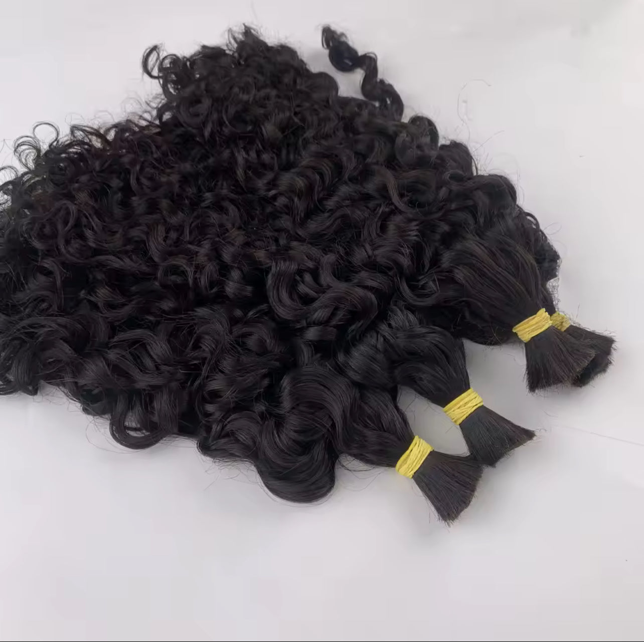 Finesse Luxury Hair - Italian Curly Virgin Bulk Human Hair for Boho Style Braids