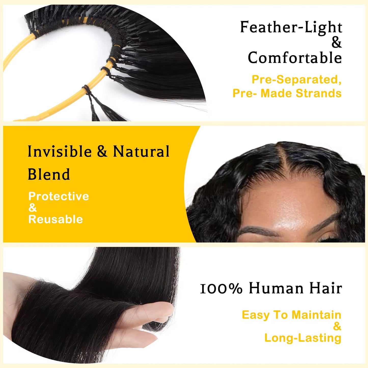Finesse luxury Hair - Crochet Kinky Straight 100% Premium Human Hair