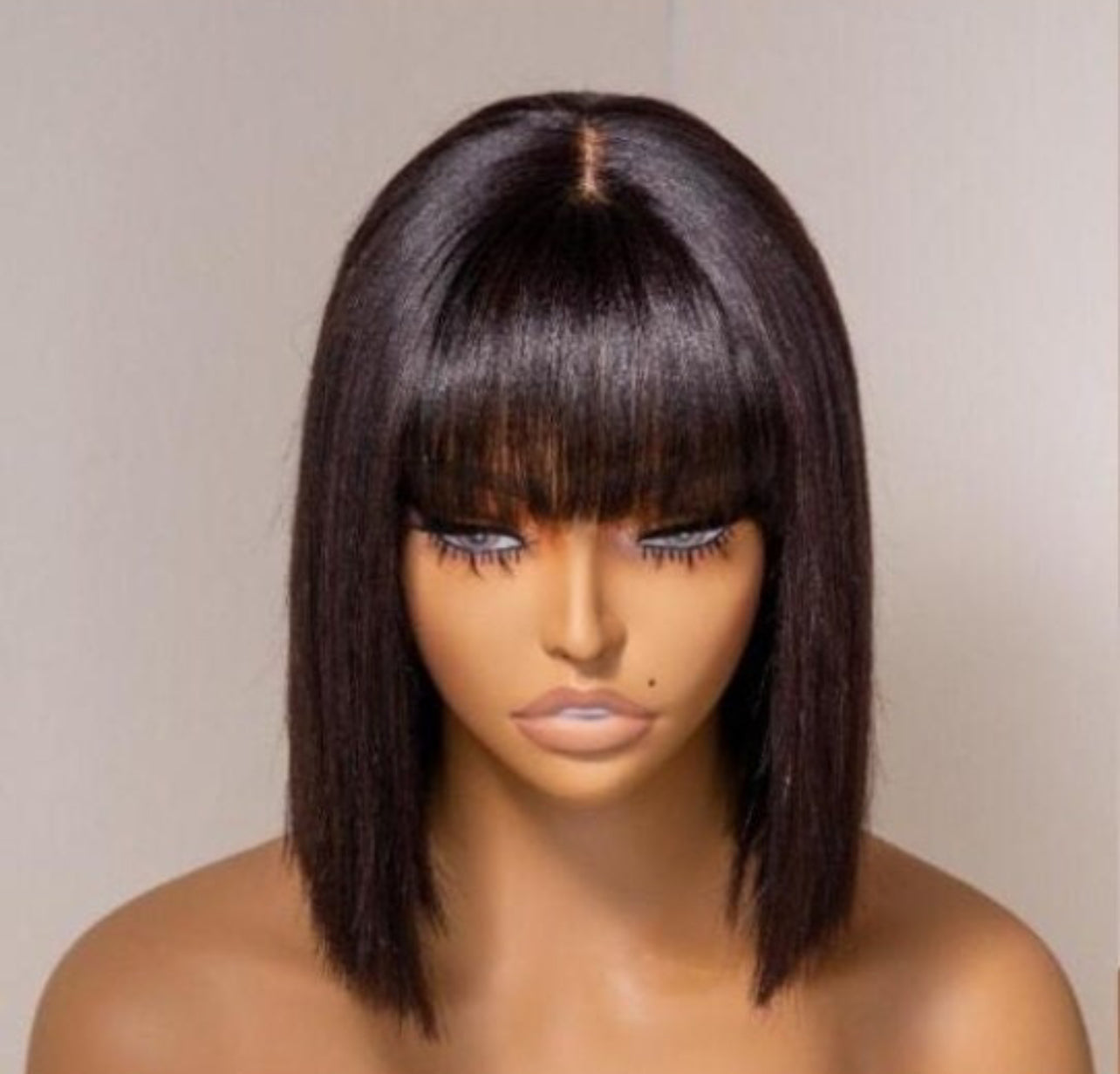 Finesse Luxury Hair -Premium Silky Bone Straight Human Hair Bang Wig