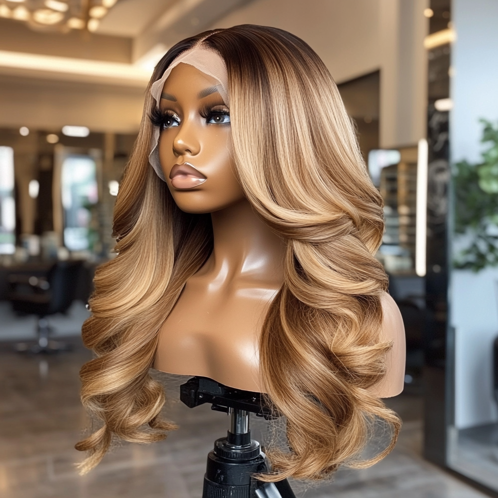 Finesse Luxury Wig - Ombre blonde Balayage Unit 13x4 HD Swiss Lace