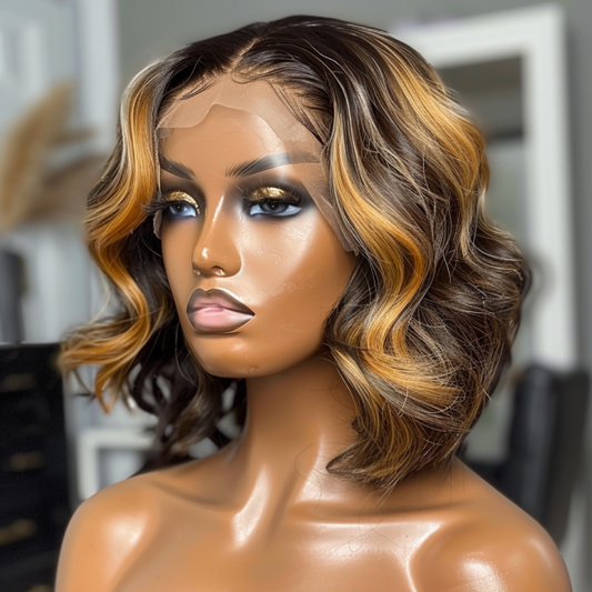 Finesse Luxury Hair - Ombre Highlights Loose Body Wave HD Lace Glueless Wig