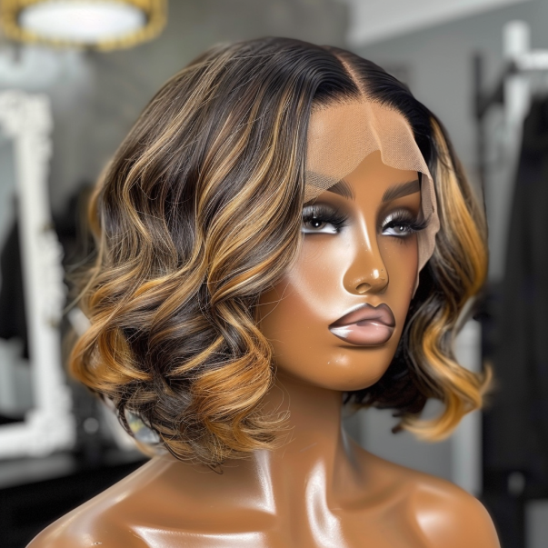 Finesse Luxury Hair - Ombre Highlights Loose Body Wave HD Lace Glueless Wig