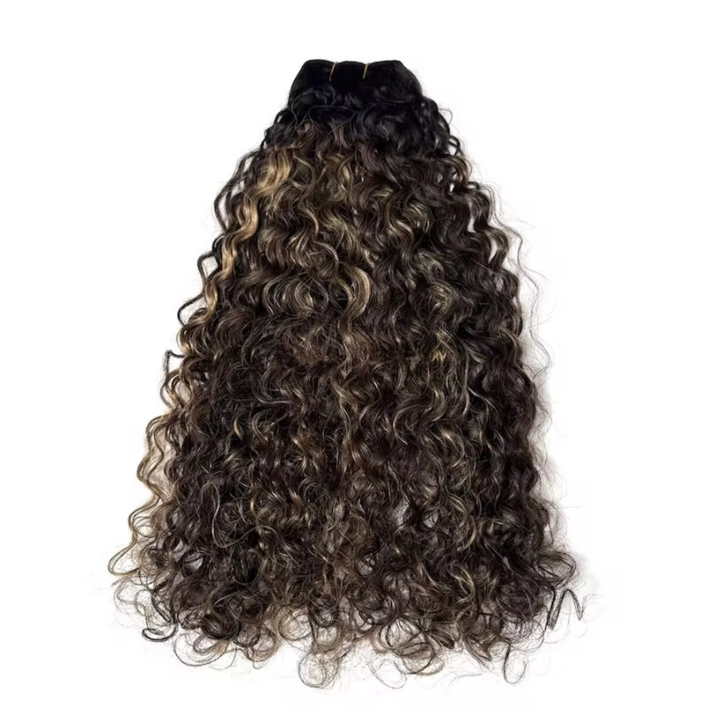 Finesse Luxury Hair - Afro Kinky Wavy Jerry Curly Dark Root Highlights Balayage