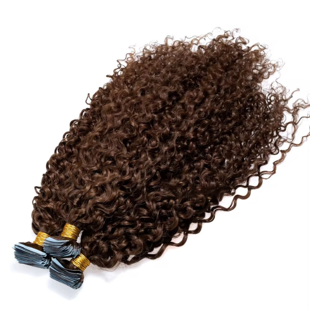 Finesse Luxury Hair - Afro Jerry Curls Dark Brown Hair Extensions