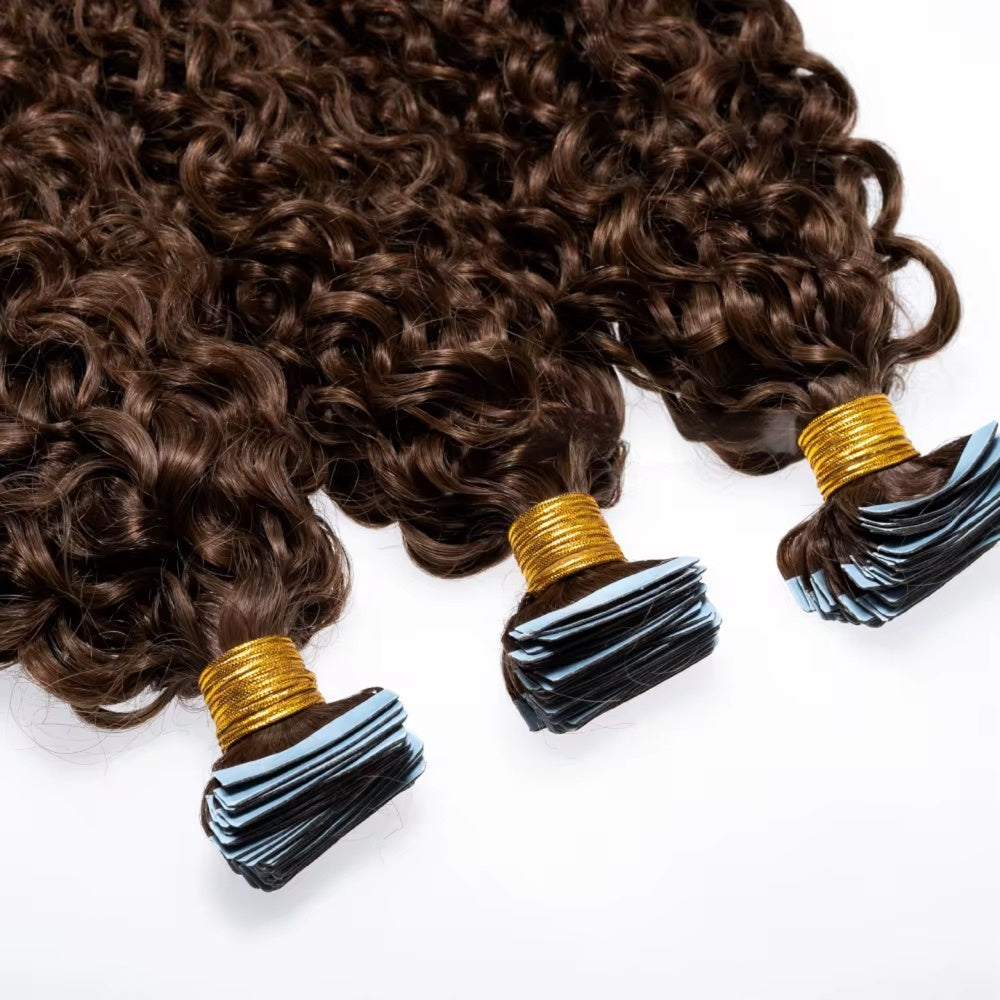 Finesse Luxury Hair - Afro Jerry Curls Dark Brown Hair Extensions