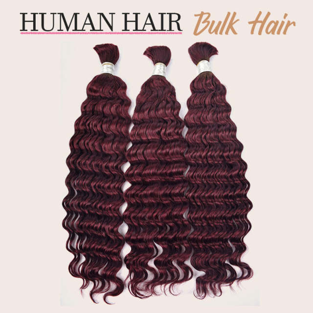 Deepwave Coloured bulk  Hair - 100% Human Hair for  Boho Style Braids