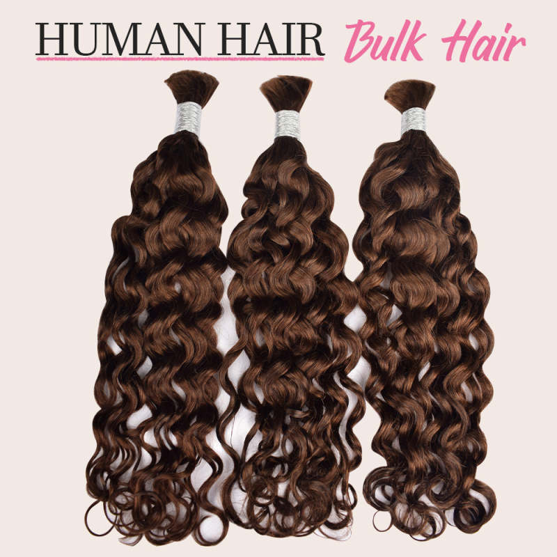 Deep Curly Coloured  Bulk Hair - 100% Human Hair For Boho Style Braids