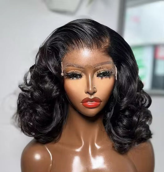 Finesse Luxury Hair -Bouncy Bob Unit 13x4 HD Swiss Lace