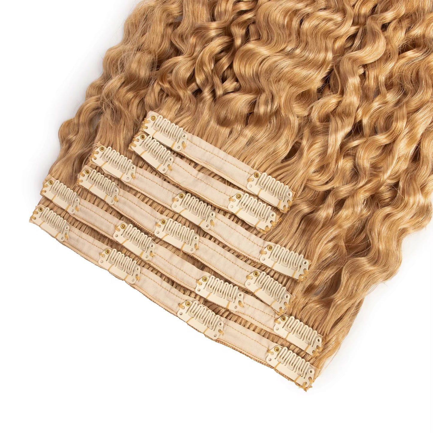 Finesse Luxury Hair - Full Head Set Curly Clip-In Human Hair Extensions
