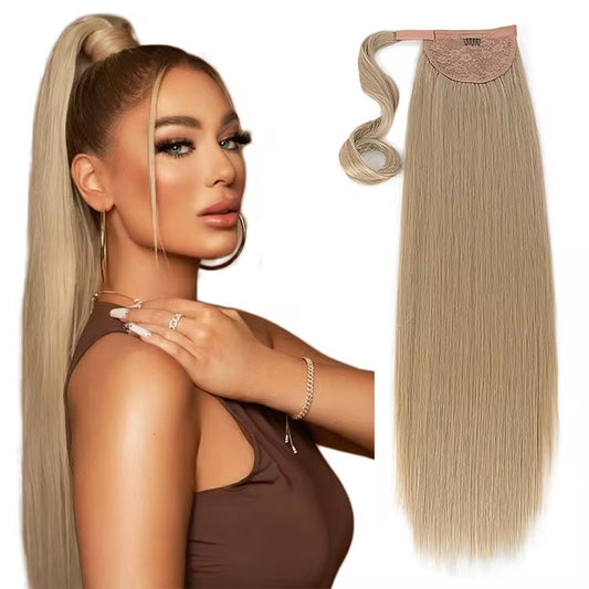 Finesse Luxury Hair -Hook & Wrap Around Ponytail 100% Remy Human Hair