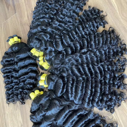 Deep Wave  Bulk Hair - 100% Virgin Human Hair For Boho Style Braids
