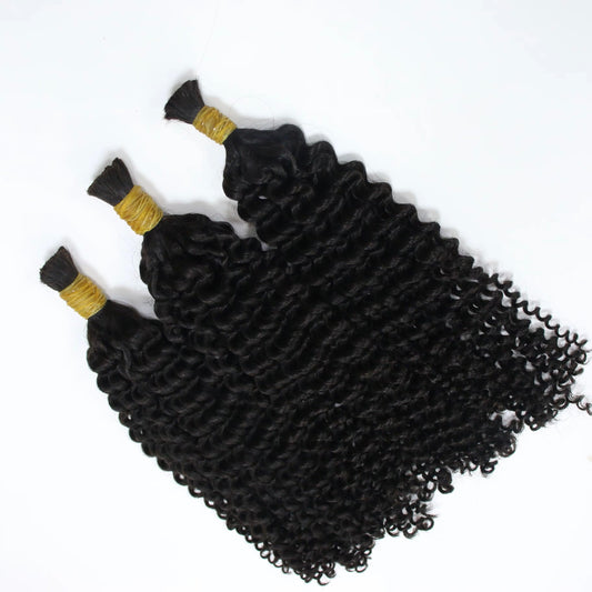 Kinky Curly Bulk- 100% Virgin Human Hair For Boho Style Braids