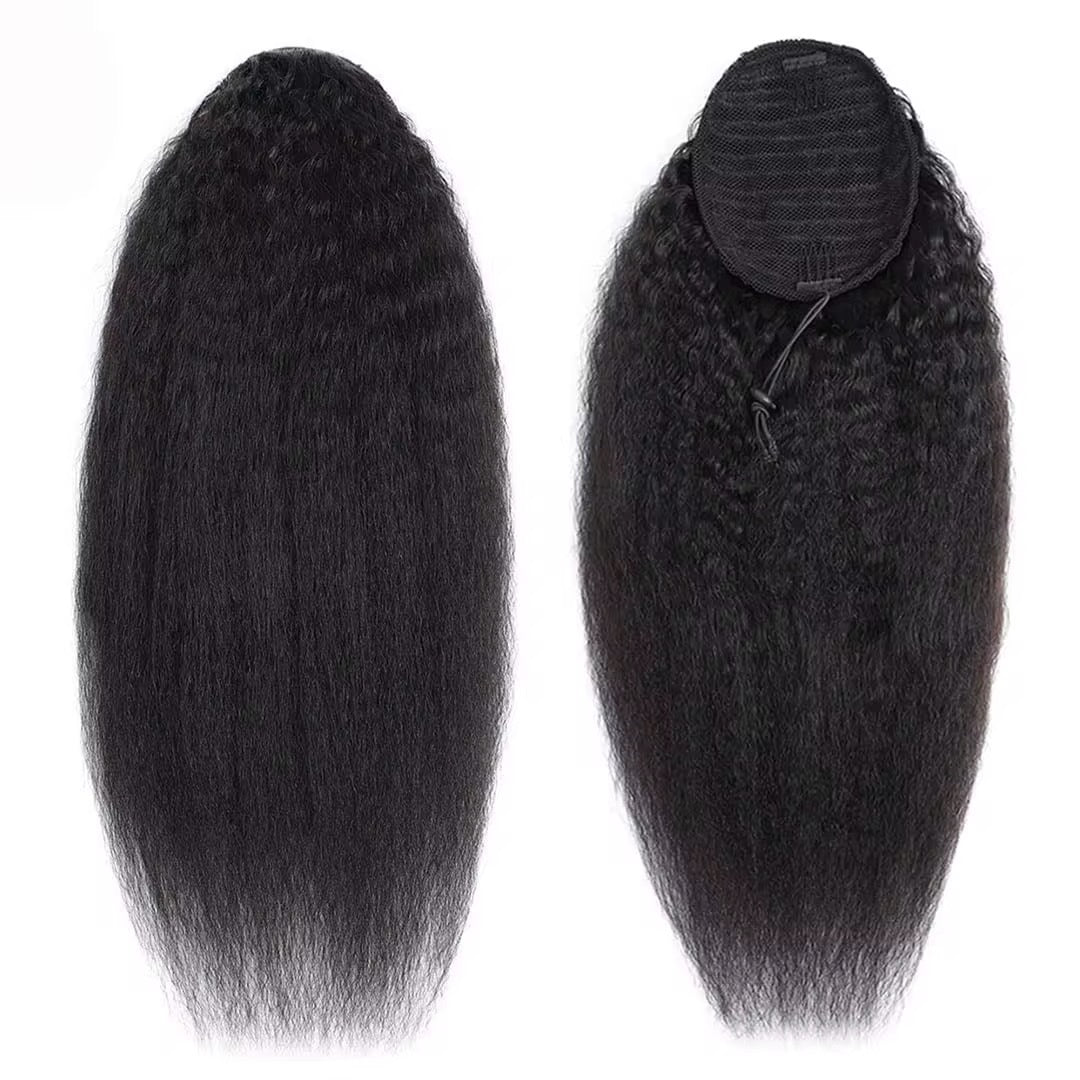 Finesse Luxury Wig - Kinky Straight Drawstring Ponytail Human Hair  ✨