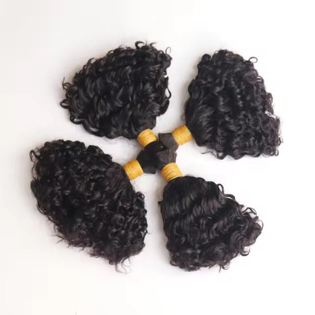 Finesse Luxury Hair - Burmese Curly Virgin Bulk Human Hair for  Boho Style Braids