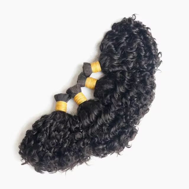 Finesse Luxury Hair - Burmese Curly Virgin Bulk Human Hair for  Boho Style Braids
