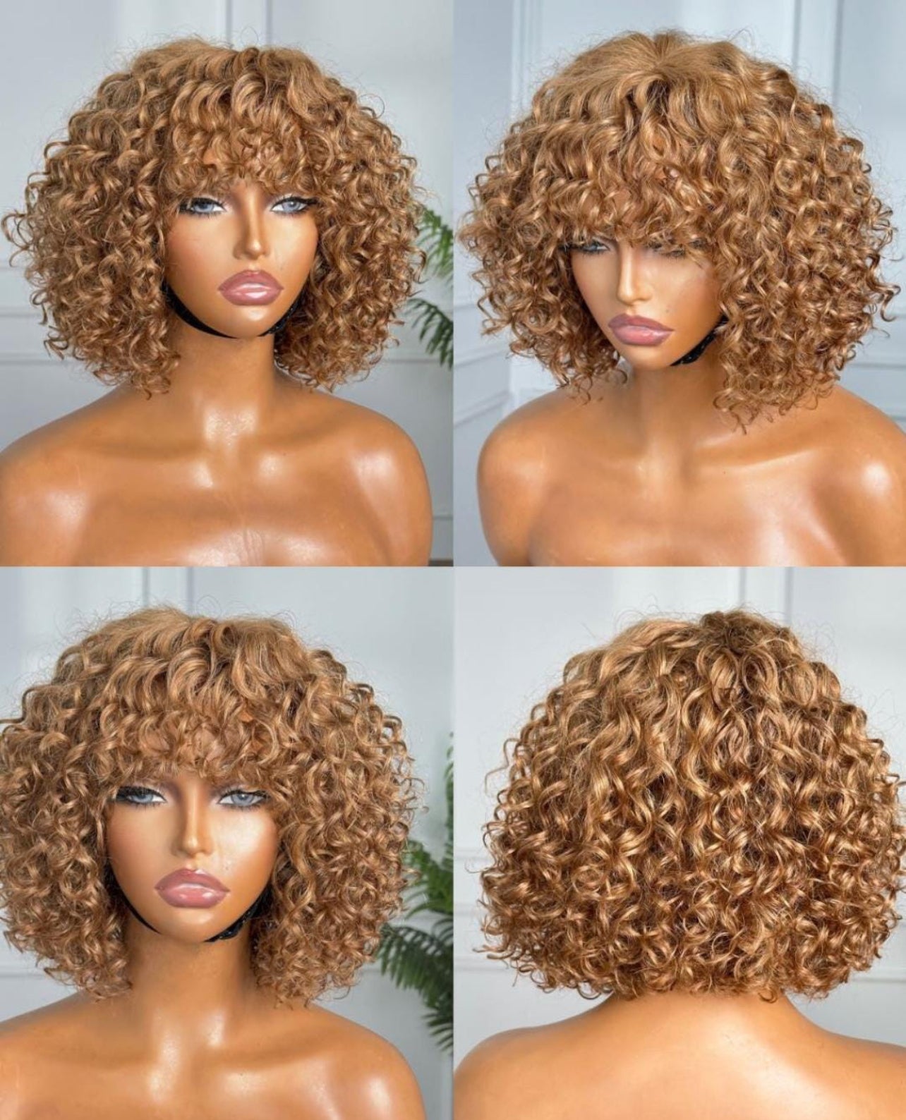 Finesse Luxury Hair -Premium Loose Curls Human Hair Bang Wig