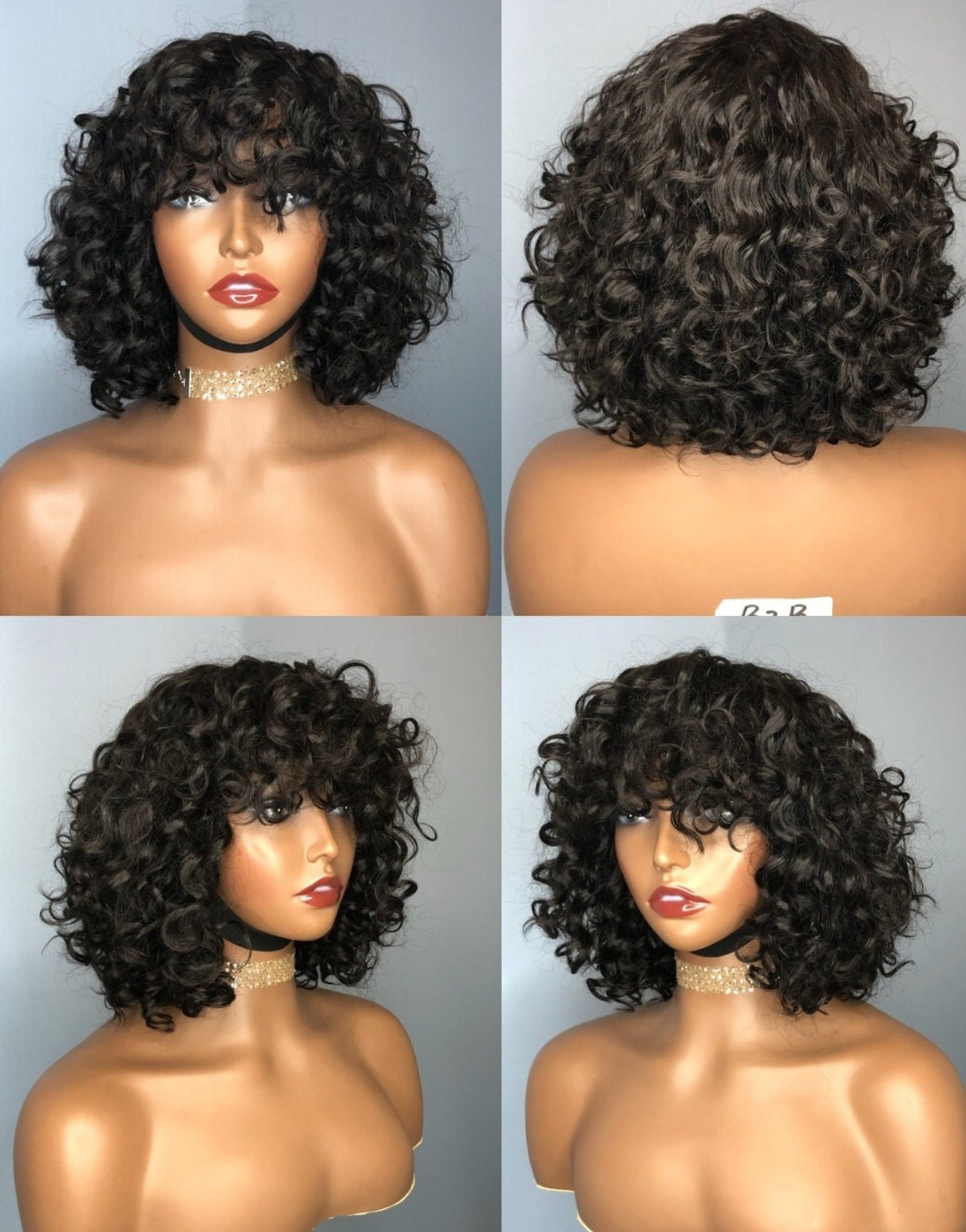 Finesse Luxury Hair -Premium Loose Curls Human Hair Bang Wig