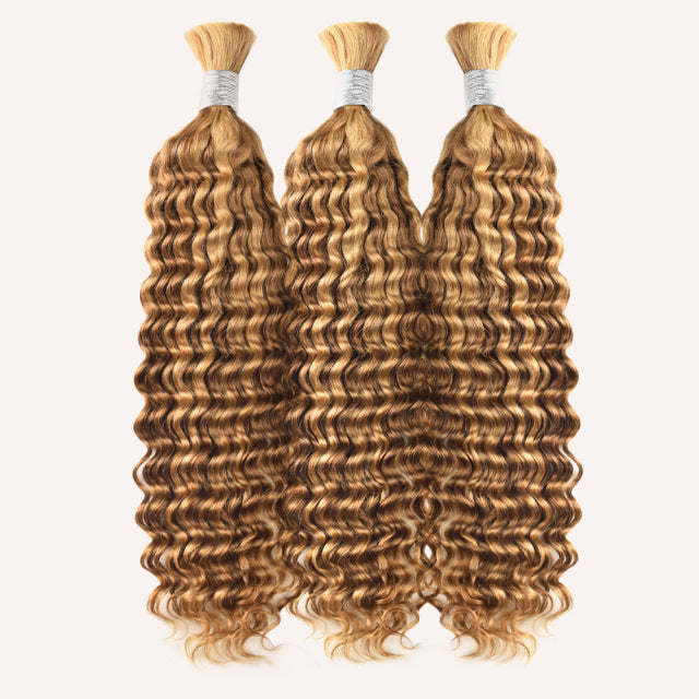 Deepwave Coloured bulk  Hair - 100% Human Hair for  Boho Style Braids