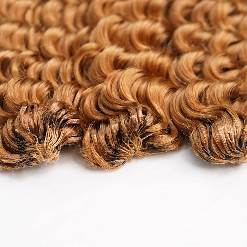 Crochet Blonde Deep-Wave Human Hair, High Quality Pre-Stretched, Tangle Free & Long Lasting. Easy DIY Install- Natural Texture & Soft Bouncy Feel