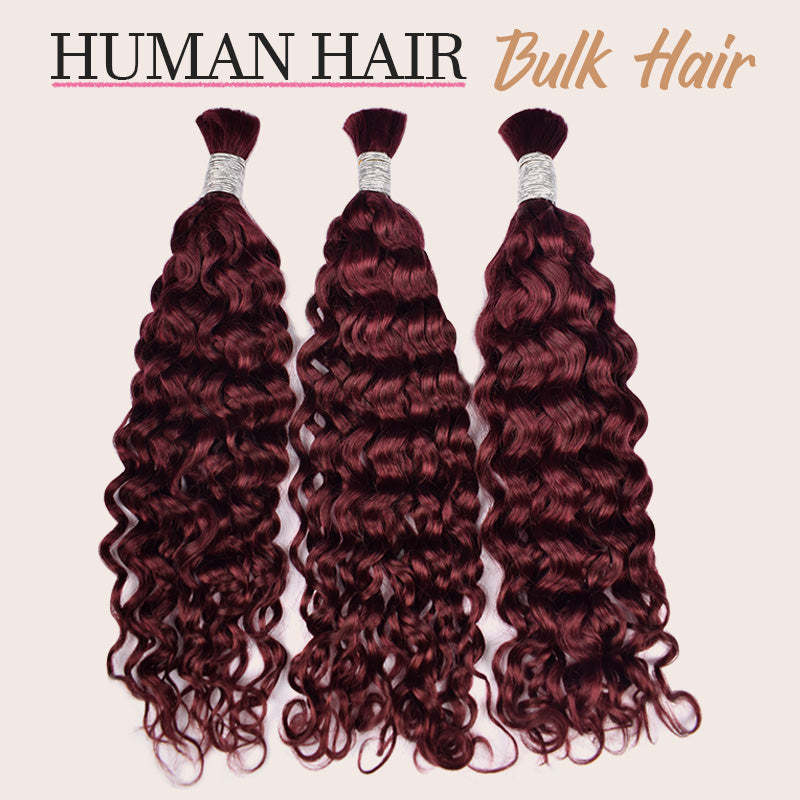Deep Curly Coloured  Bulk Hair - 100% Human Hair For Boho Style Braids