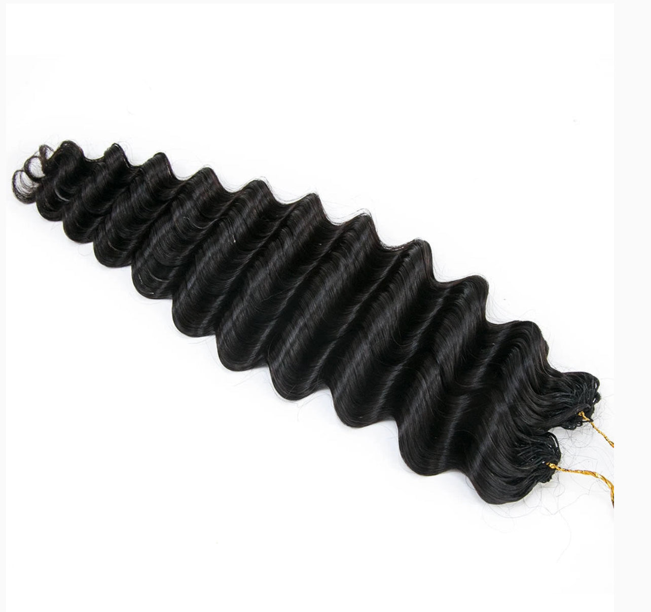 Crochet Deep-Wave Human Hair, High Quality Pre-Streched, Tangle Free & Long Lasting. Easy DIY Install- Natural Texture & Soft Bouncy Feel