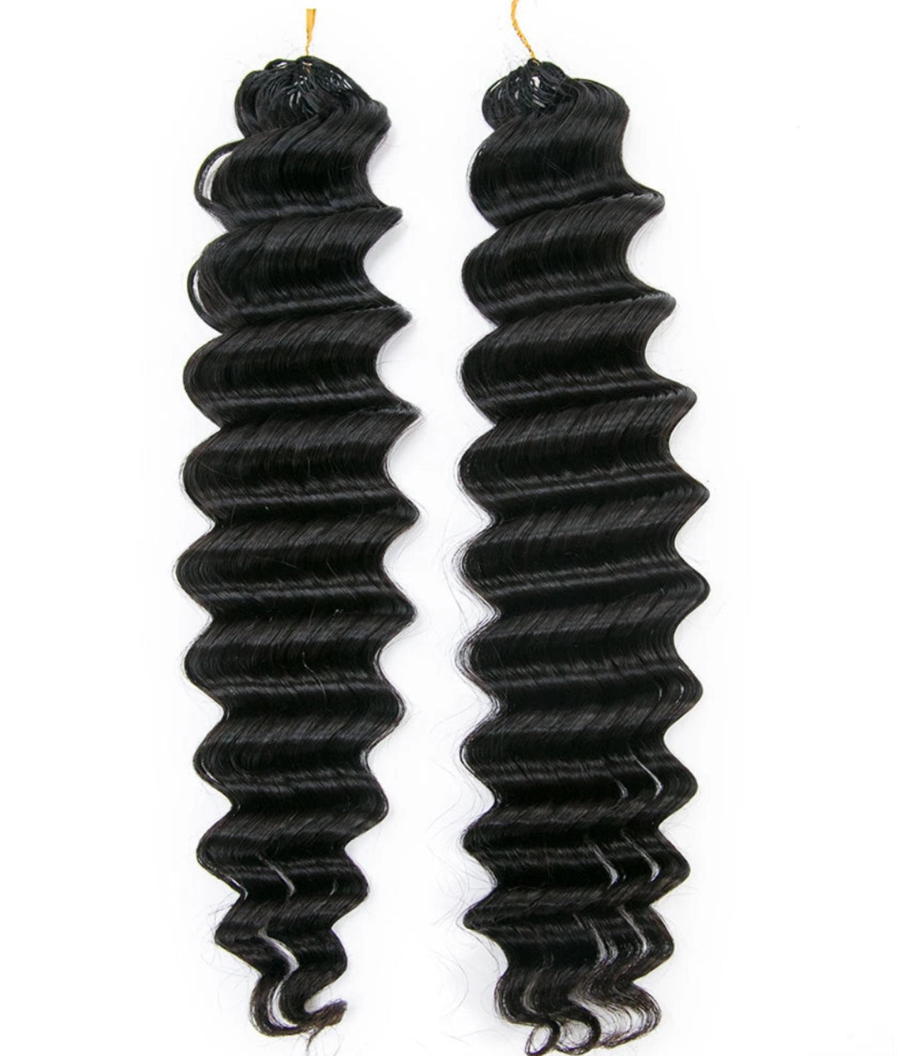 Crochet Deep-Wave Human Hair, High Quality Pre-Streched, Tangle Free & Long Lasting. Easy DIY Install- Natural Texture & Soft Bouncy Feel